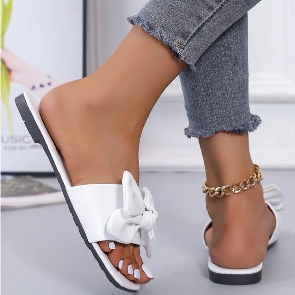 Mini bow decor slide sandals - Picture 2 of 4